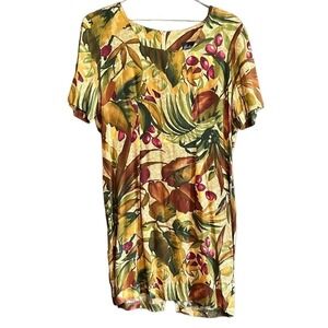 Vintage Jaclyn Hart Floral Print Midi Dress Sz 12